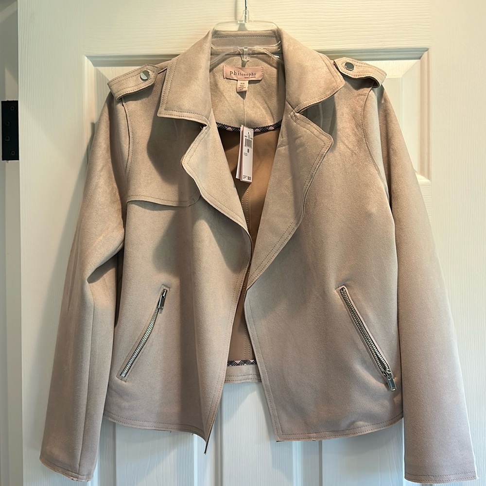 Philosophy Republic Faux Leather Lightweight Jacket.  Size M. NWT